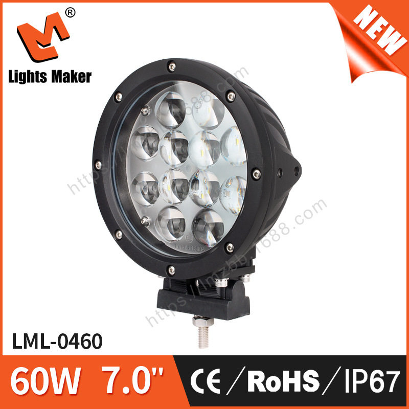供应汽车led工作灯 45W60W车顶射灯越野车灯 4D透镜款汽车雾灯