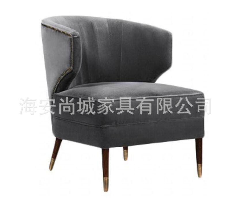 简约布艺单人沙发椅时尚单人客厅卧室休闲椅家具个性设计