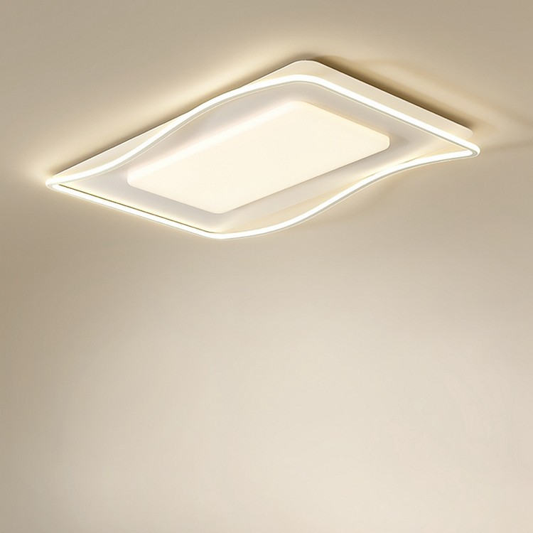 客厅吸顶灯现代简约大气主灯长方形北欧奶油ins风卧室房间灯具led