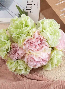 厂家仿真花销售牡丹花束植物外u贸家居装饰婚庆手捧花假花GF14921