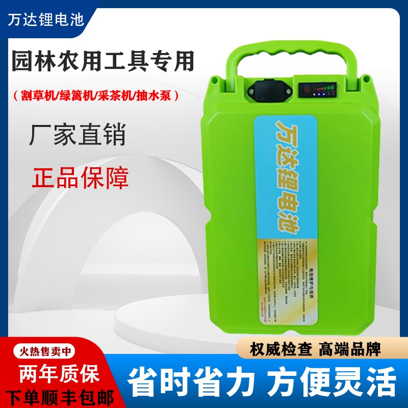 锂电池24v48V割草机剪枝采茶机抽水G泵60v园林工具通用背负式电瓶