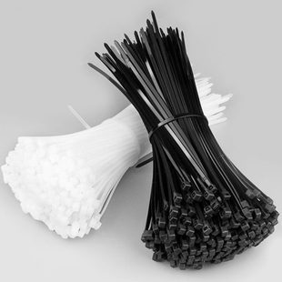 扎线带防盗黑色尼龙扎带自紧扣绳扎强力扎带塑料卡扣捆绑带自锁 式
