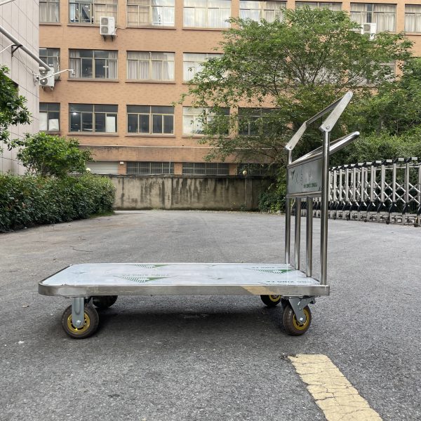 手拉车30定制手推车刹车手专用刹车平板车不锈钢搬运车120脚静音4