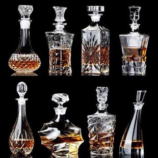 带盖密封欧式 水晶醒酒器酒瓶家用玻璃分酒器樽个性 酒红酒洋酒瓶