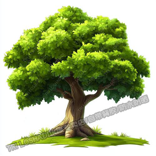 新款翠绿参天大树自粘贴画墙面衣柜装饰贴画遮丑贴花冰箱马桶贴纸