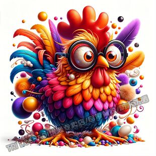 创意搞笑卡通鸡崽子贴纸电动车汽车贴花墙上冰箱马桶雄鸡贴纸自粘