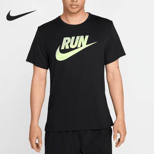 Nike MILER FW24 AS 黑色休闲舒适柔软短袖T恤 男款 HJ3565-010