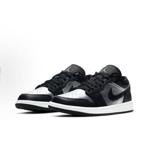 Air Jordan 1 AJ1 黑银色低帮防滑耐磨百搭复古篮球鞋 DA5551-001