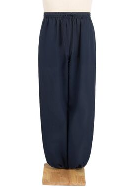 夏季道士裤子麻纱太极裤竹纤麻练功道裤女道士服装男正一三清道服