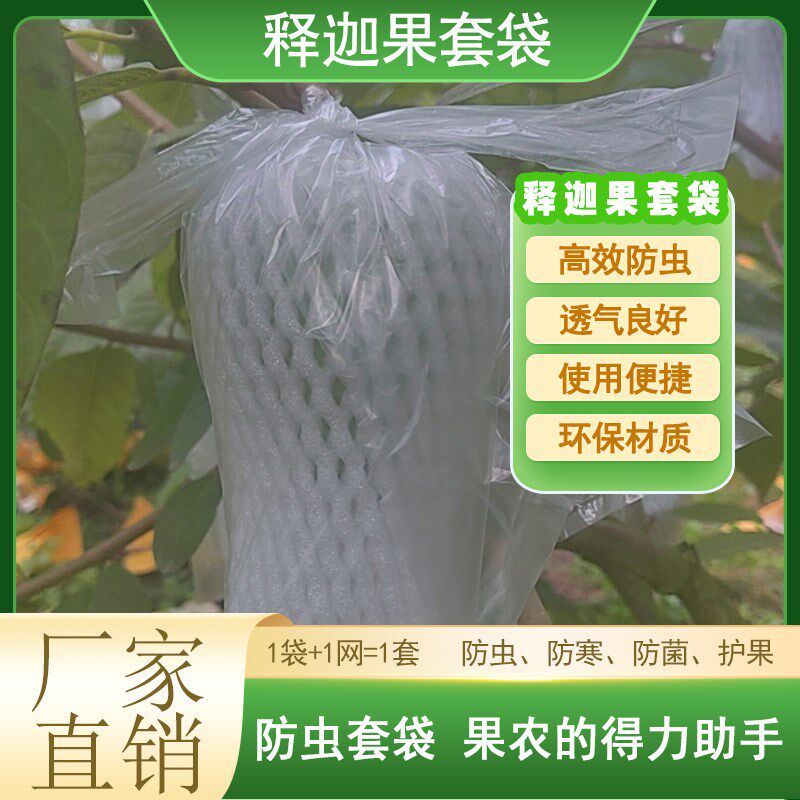 释迦果防虫一体袋加厚可视透明释迦防寒防冻套袋加厚番荔枝保护袋