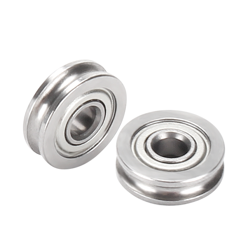 同拓3D打印机挤出机配件 U型槽导轮滑轮轴承 U604ZZ 带u沟4*13*4