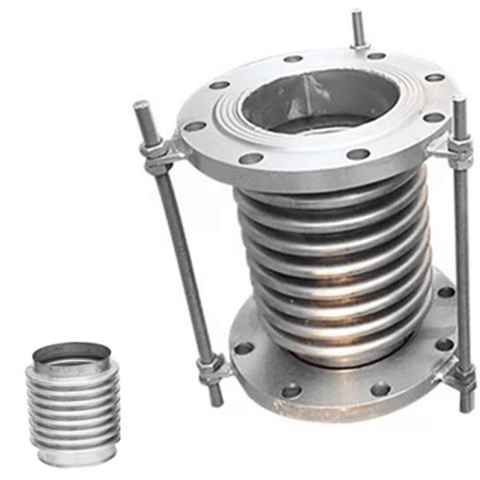 304不锈钢补偿器波纹管蓬胀节 蒸汽管拉杆法兰式DN150 100伸缩节