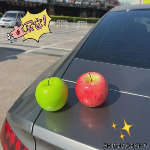 外车装饰苹果尾油箱备后摆件玩偶尾后可爱公仔搞笑车汽车车顶车饰
