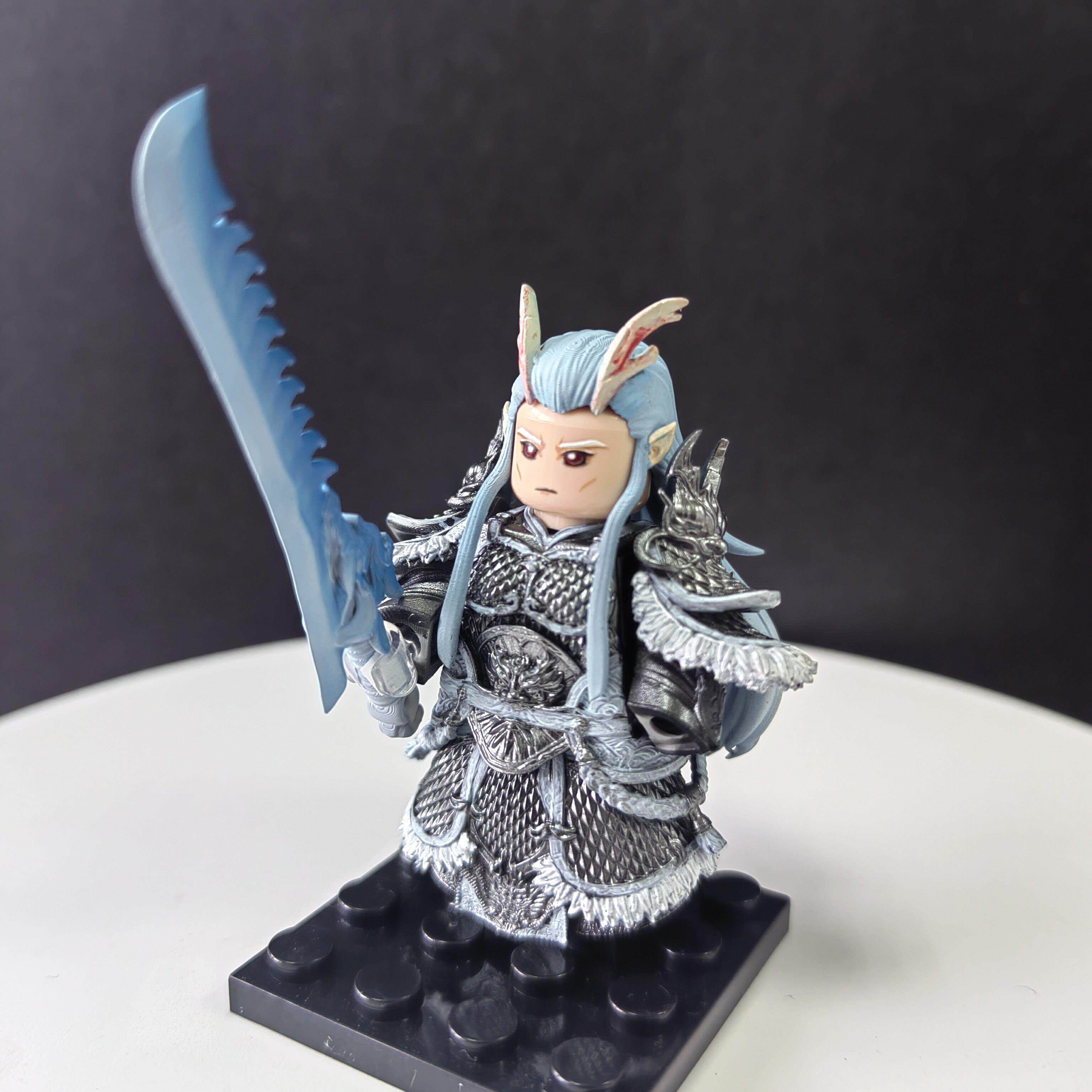 『敖光?NZ闹海』D光固化树脂打印的第三方MOC小人仔穿戴模型