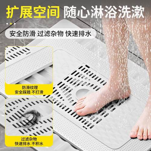 蹲便器盖板厕所密封盖防臭堵臭器化妆室通用挡板蹲坑盖板蹲厕盖板