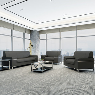 商务办公沙发茶几组合现代简约办公室接待会客沙发厂家直销902