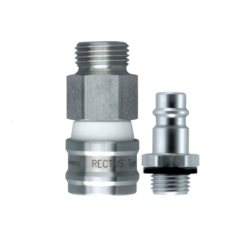 Rectus利达时 单封闭 不锈钢303/316L快换接头 7.2mm通径26KA系列