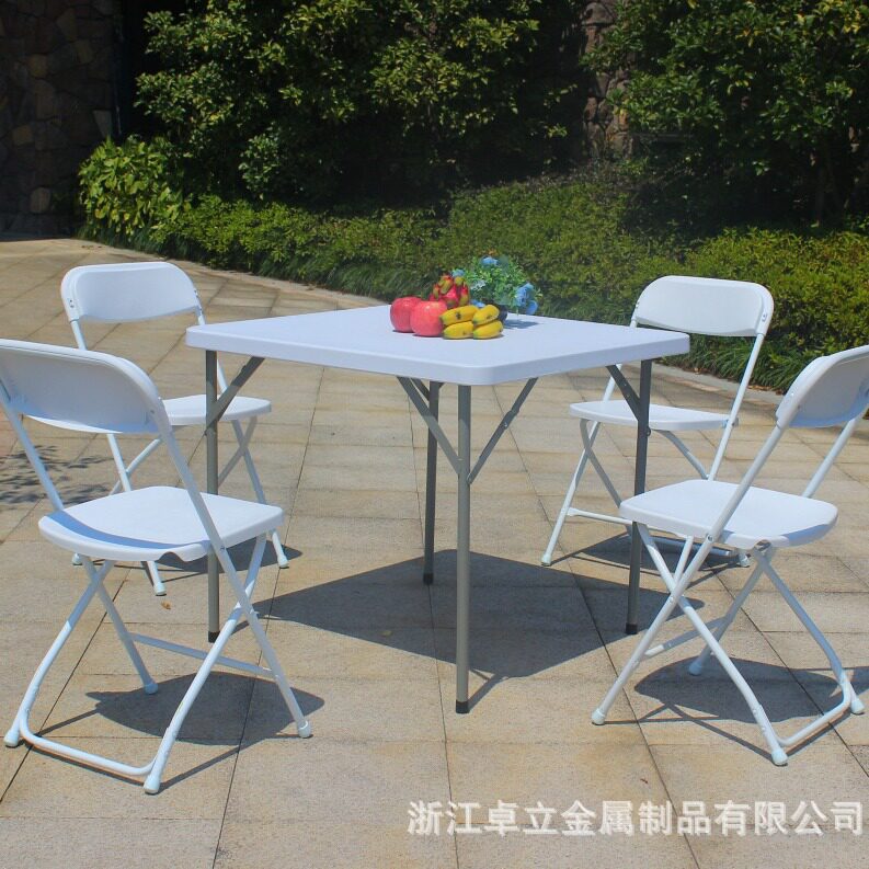 F86手提方桌家用小饭桌对折便携餐桌户外简易桌正方形桌子