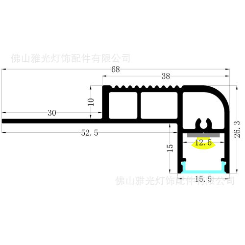 LED硬灯条铝槽防滑楼梯踏步灯