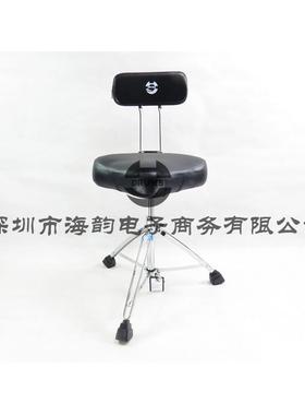 海韵打击乐HY DRUMS架子鼓32mm螺旋升降15寸皮革马鞍靠背鼓凳鼓椅