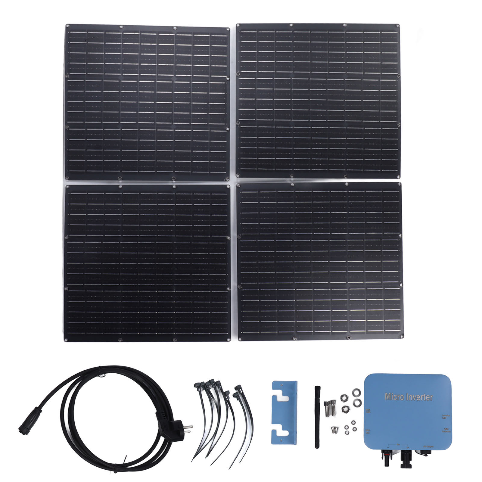 屋顶阳台单晶硅太阳能板发电套装220V110V并网装置家庭发电站节能