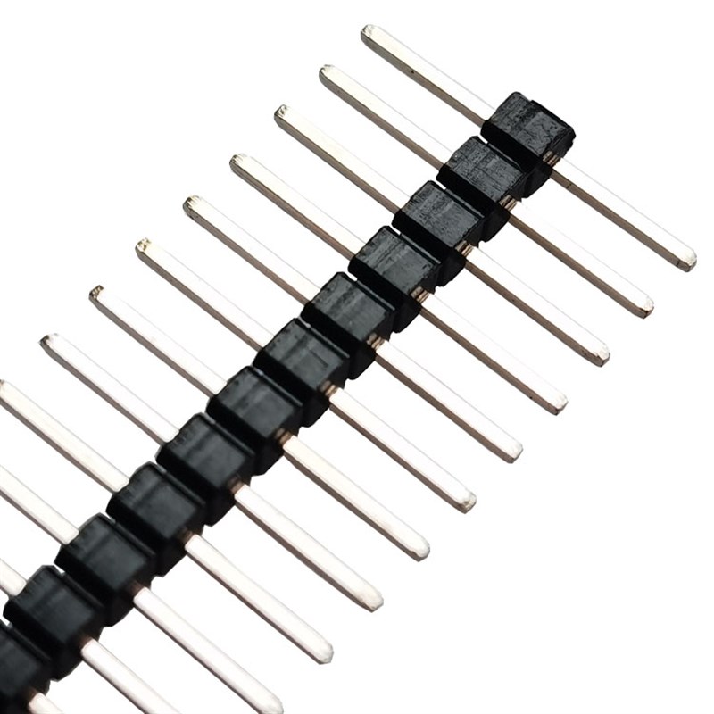 间距2.00MM加长1*2/3/4/5/6/7/8/40P塑居中单排针针长15 17 19 21