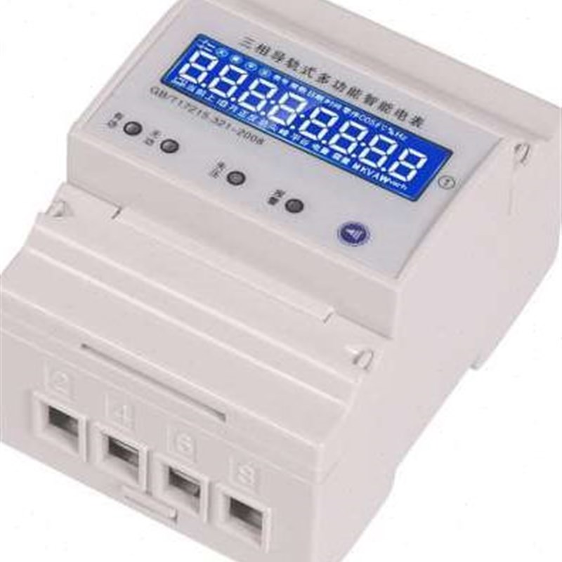 新品三相电表380V智能计量家z用导轨三项多功能工业电流电压功率