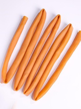 黄色橡胶圈高弹力橡皮管大口径空心橡胶管耐用型环套加长橡皮筋