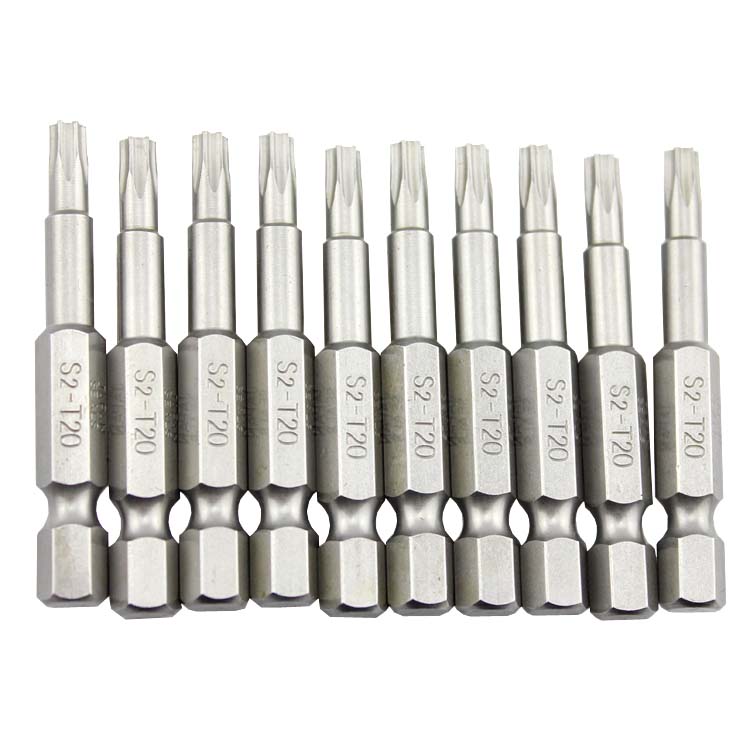 1/4带孔气动风批咀 S2钢梅花型批嘴 六星批头 起W子螺丝刀六角批