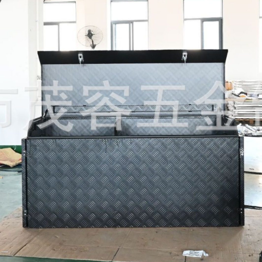 车载花纹铝箱定制异性 皮卡车工具箱拖车铝合金加厚航空箱带抽屉
