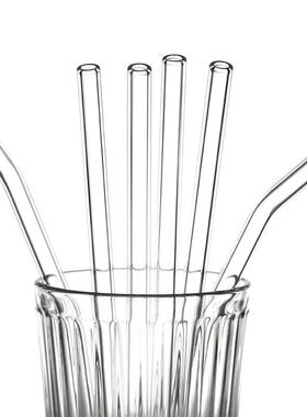 High Borosilicate Glass Straw Set Reusable Eco Friendly Drin