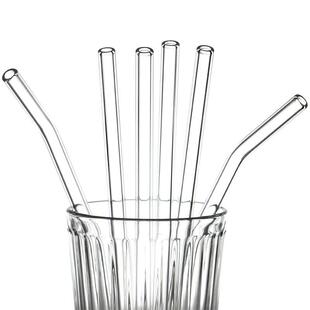 High Borosilicate Glass Straw Set Reusable Eco Friendly Drin