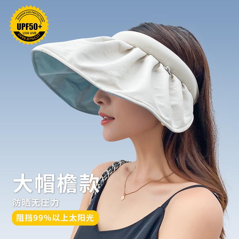 Sunscreen hat for women in summer, UV protection, face bloc