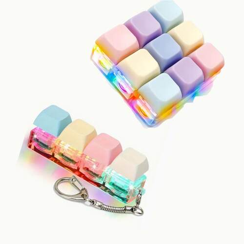 glowing computer caps keyboard fidget toy clicky stress键盘