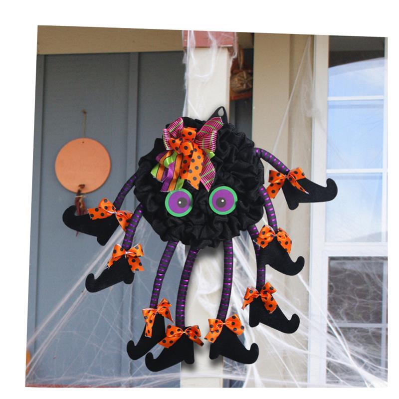 Creative Halloween Wreath Multi Legged Spider Door Hanger