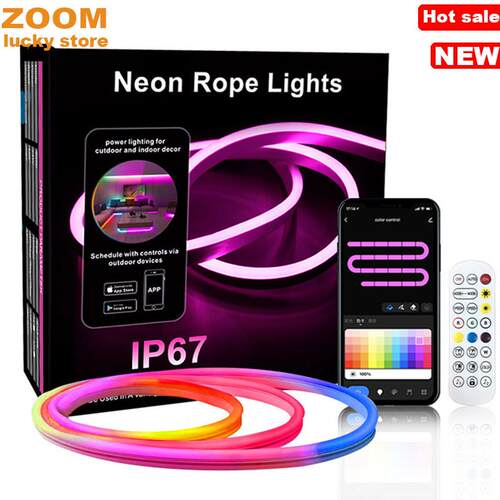 Neon Rope Lights, Led Rope Lights Control with App/Remote