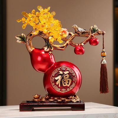 Persimmon Gourd Fortune Tree, Perfect for Living Room Decor