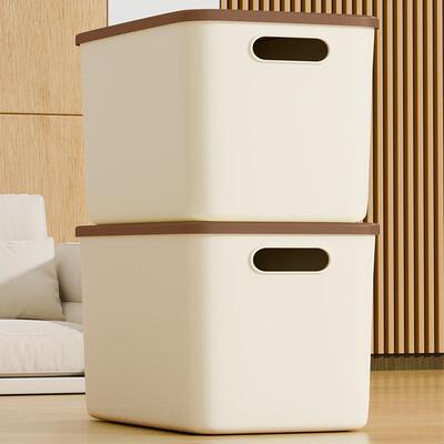 Lidded storage box for organizing miscellaneous items, toys,