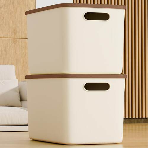 Lidded storage box for organizing miscellaneous items, toys,