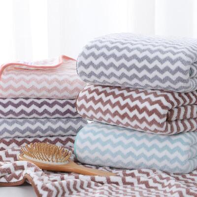 珊瑚绒浴巾 素色柔软吸水沙滩巾 礼品干发巾 厂家可绣LOGO