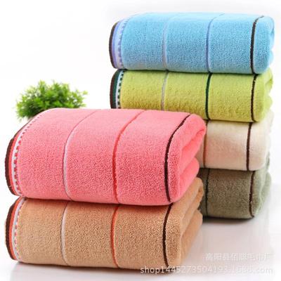 32股成人三段浴巾商超礼品成人浴巾柔软吸水刺绣logo 大毛巾