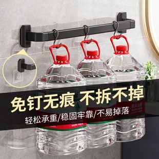 挂架子浴巾架轻奢毛巾架浴室置物架卫生间厕所挂杆单杆吸盘免打孔