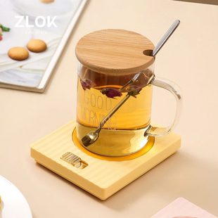 办公室USB55加热器档牛奶恒温暖暖杯加热杯垫 家用可调节二度套装