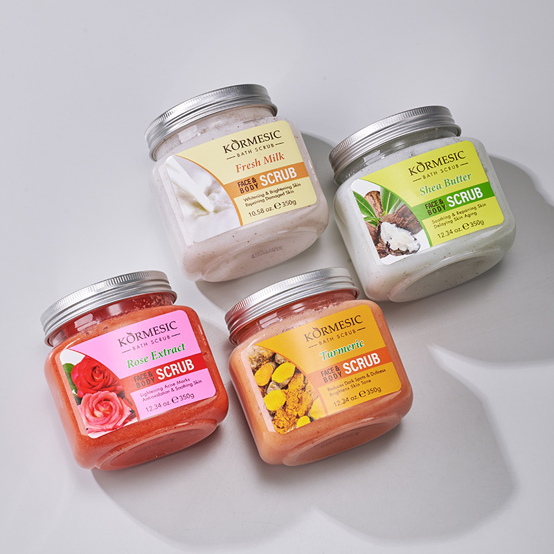 KORMESIC身体磨砂膏facial scrub清洁补水保湿嫩肤全英文版跨境