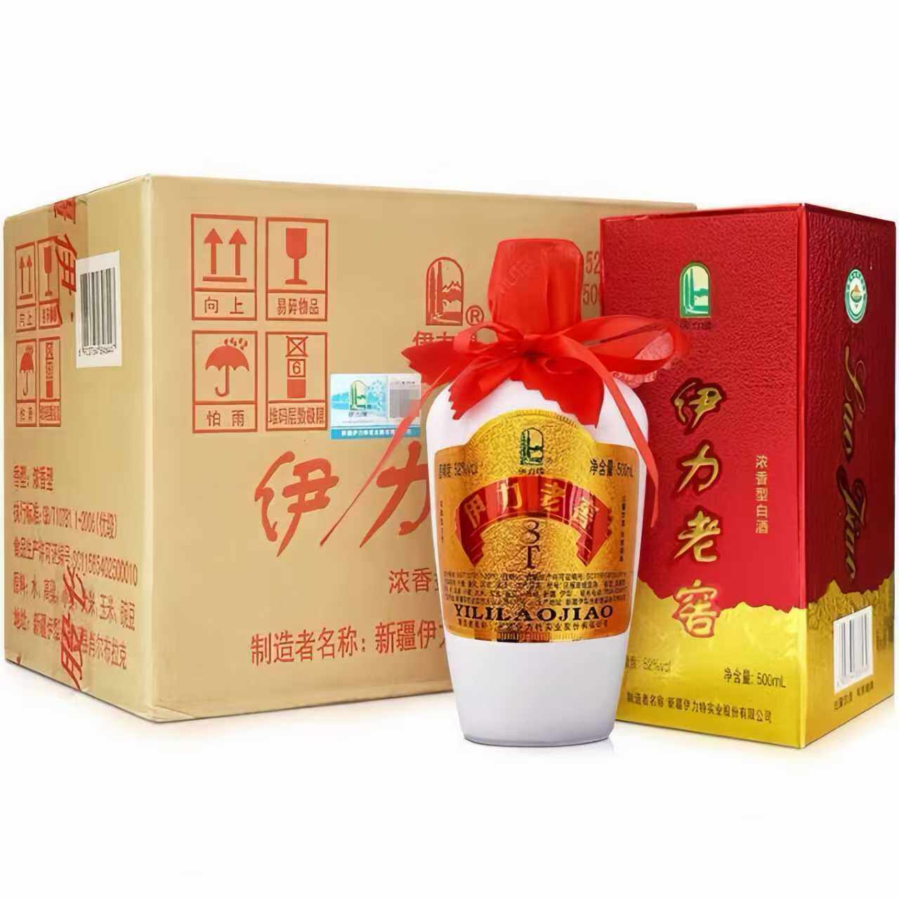 新疆伊力特 伊力老窖 伊犁 52度 浓香型 500ML装 国标优级 口粮酒