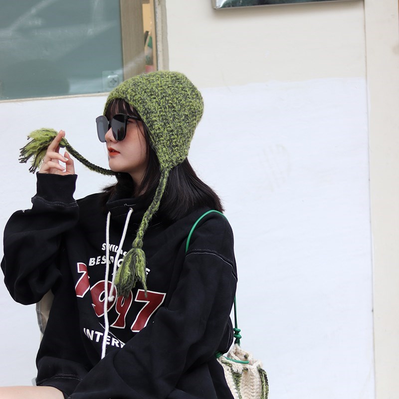 aaric手工护耳帽子o编织DIY钩针毛线材料工具包潮牌帽子闺蜜同款