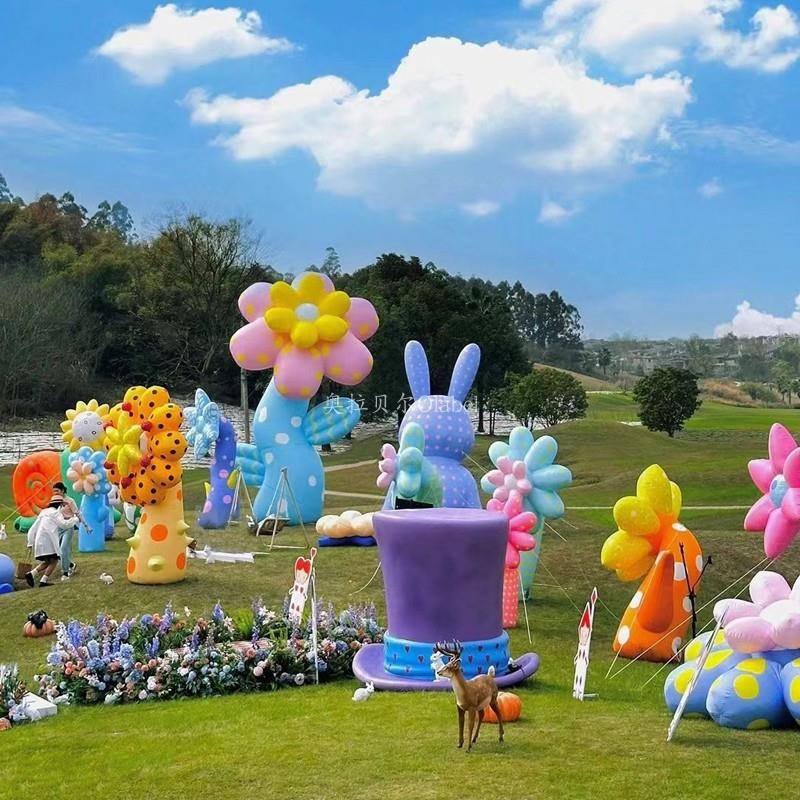 定制型KT01充气通气模玩偶定z制大人偶行走公商场卡花朵爱心充仔