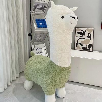 超大手工创意羊子礼物驼坐摆件北欧风落地轻奢日动物凳节凳换鞋凳