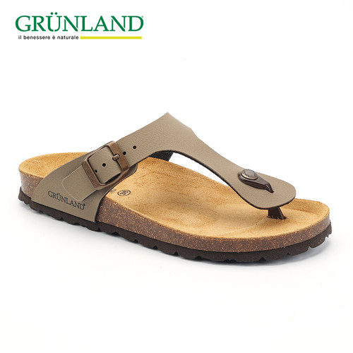 GRUNLAND软木简约平跟舒适人字拖