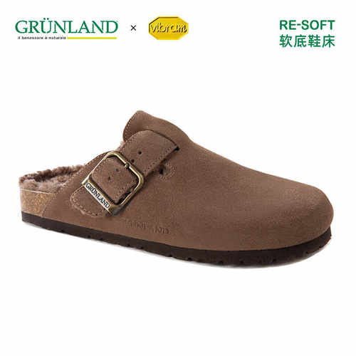 GRUNLANDVIBRAM联名软木包头拖